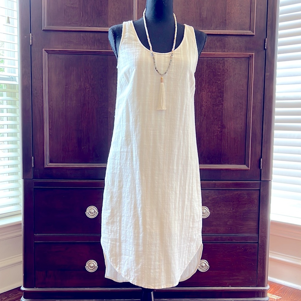 Cloth and Stone for Anthro cream & tan dress
